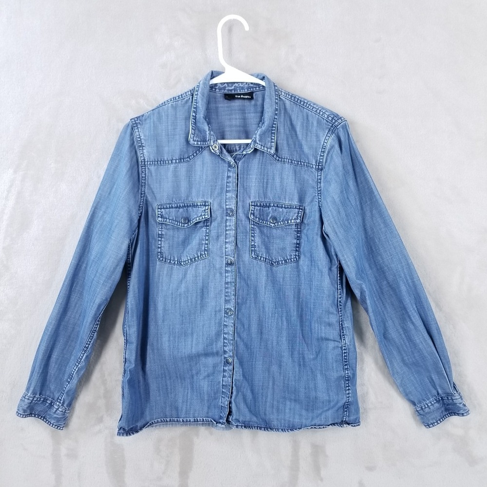 The Kooples Shirt Chambray Snap Button Long Sleeve Western Outdoor‎ Lightweight